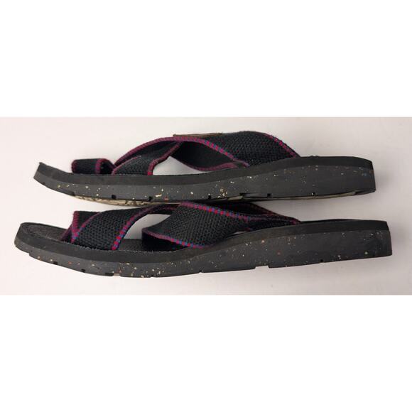 Vtg Dead Tread Grateful Dead Sandals MENS SIZE 10 Black Red Blue Trim Skeleton main image 7